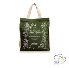 [Peter Rabbit] Printed Square Shopping Tote Bag 0646 Khaki