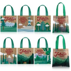 Cosblank 36 Pcs Father’s Day Tote Bags Bulk with 8 x 8 inches, Multicolor