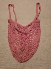 GUUD 2 PIECE FRENCH MARKET REUSABLE, WASHABLE COTTON MESH GROCERY/SHOPPING BAGS