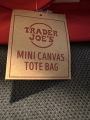 Trader Joe’s Mini Canvas Tote Bag RARE Holiday 2025 Red NWT