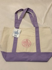 Trader Joe’s Canvas Reusable Shopping Tote Bag Cream Purple