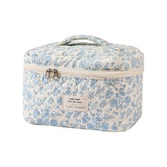 uekeboag Large Travel 10 inches x6 x 5.5 inches, 01Lightblue Flower