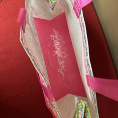 Lilly Pulitzer Reusable Medium Shopping Tote Bag Multicolor 11×14.5×7”