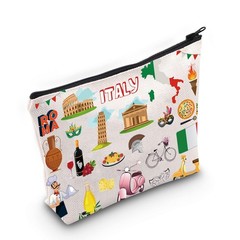 LEVLO Italy Travel Pouch Bag Rome Souvenir Gift Pisa Tower Colosseum