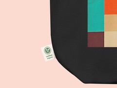 Quilt Geometry Color Blocks Tote Bag Eco-Friendly Organic Cotton Luxury Shopping