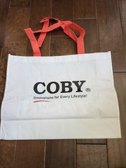 Coby Innovations For All 14″ White Retail Shopping Bag – Reusable