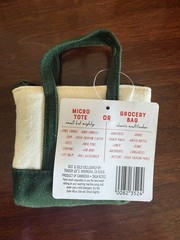 NWT 2025 Trader Joe’s Canvas Micro Tote 2 in 1 Reusable Grocery Bag in Green