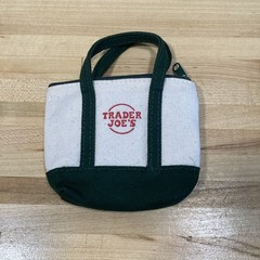 Trader Joes Micro Tote With Grocery Bag NWOT Forest Green