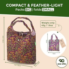 Eco-Friendly Foldable Grocery Tote – Reusable Floral Shopping Bag, Waterproof