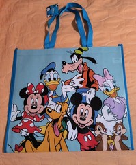 Mickey Mouse & Friends Reusable Blue Jumbo Shopping Gift Bag with Handle🆕🆓Ship