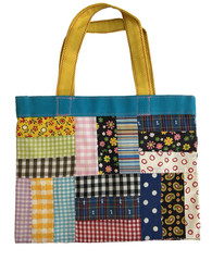 Handmade Reusable Small Shopping Tote Bag Purse Market HandBag 10″ Patchwork