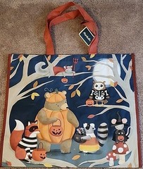 Marshalls – Cute Halloween Forest Animals – Large Reusable Shopping Tote Eco Bag