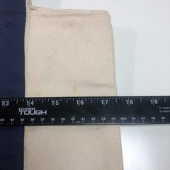 VTG Canvas Tote Bags LOT OF 2 NAVY REUSABLE Zipper Closure