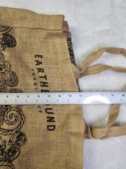 Earthbound Trading Company Burlap Tote Bag Shopping Grocery Bag
