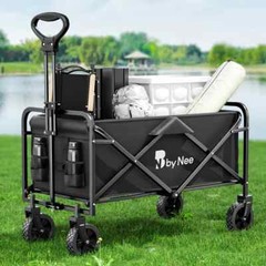 Multifunctional Folding Shopping Cart, Trolley, Height Adjustable & 360° Anti-sk