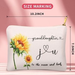 Granddaughter Gifts from Grandma Grandpa, Blessing Makeup Bag
