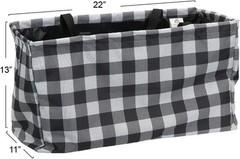Black and White Check Krush Container Multifunctional Tote Bag