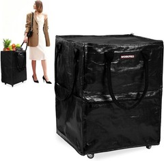 Medium Reusable Grocery Bag 4 Wheel Heavy Duty Rolling Shop Tote Folding Trolley