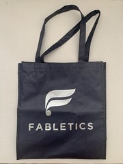 FABLETICS Reusable Shopping Tote Bag Blue Red White 15.5 x 14