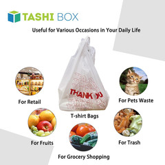 Shopping Bags/Thank You Bags/Reusable and Disposable Grocery Bag – Measures 11.5