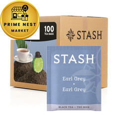 Stash Tea Earl Grey Black Tea, Box of 100 Bags 100 Count (Pack 1)