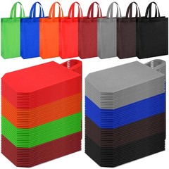 160 Pcs Non Woven Tote Bags Bulk 11.8 x 15 x 4 Inch Large Reusable Grocery Ba…
