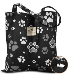 Aesthetic Cotton Tote Bag Women Reusable Shoulder Buckle Gym Travel Work