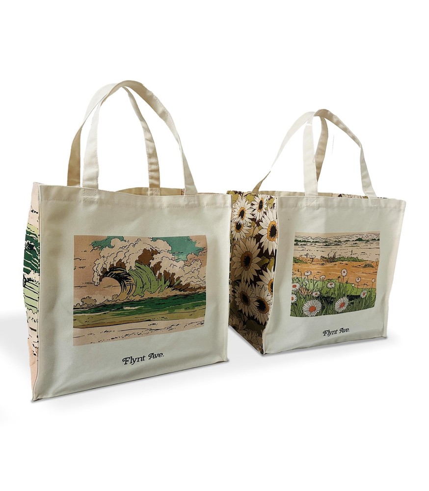 Flynt Ave. Cute Reusable Grocery Shopping Bag, Spring and Summer Aesthetics -…