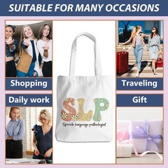 Speech Therapy Gifts Floral SLP Tote Bag for Women Friend Nurse Speech Langua…