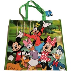 Disney Mickey Mouse & Friends Reusable Green Jumbo Shopping Gift Bag with Handle