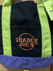 Trader Joe’s 🎃 Trick Or Treat 🎃 Mini Tote Bag – Black / Purple / Green