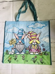 Home Goods Easter Gnomes Happy Easter Reusable Tote Bag 19″ X 17″X 8″