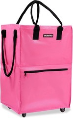 WORKPRO Medium Heavy Duty Reusable Grocery Bag 4 Caster Wheels Rolling Shop Tote