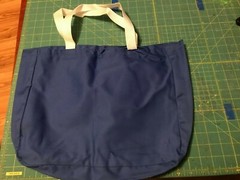 Reusable canvas tote bags, medium size measures 14×11.5” with 3.5” gussett