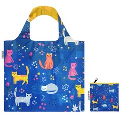 Wrapables Large Reusable Shopping Tote Bags (Set of 3), Kitty, Unicorn, Bunny