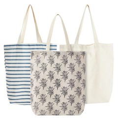 Juvale Canvas Tote Bag Set – Durable Polycotton Fabric Grocery Small, Multi