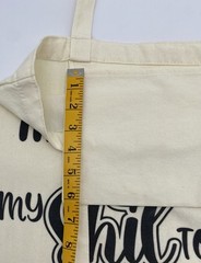 Reusable Cream Black Cotton Light Weight Canvas Tote Bag Funny Sarcastic