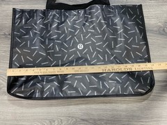 Lululemon Reusable Shopping Tote Bag Jumbo XL Extra Large NEW Black Silver