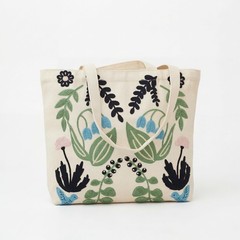 Aesthetic Embroidery Tote Bag for Women Cute Floral Embroidered Canvas Summer…