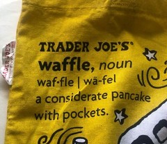 TRADER JOE’S BREAKFAST THEME REUSABLE CANVAS TOTE BAG