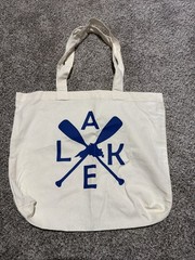 Reusable Cotton Tote Shopping Bag Carry All with Handles Lake Superior Logo