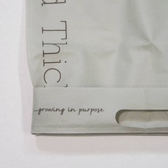 Lizard Thicket Clothing Shopping Bag Gray Fabric Rooted in Style Boutique 18×14