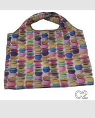 Eco Reusable Foldable Shopping Tote Colorful Macarons By Wrapables