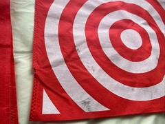 Lot of 12 Target White Logo Red Reusable Grocery Supermarket Shopping Bag Totes