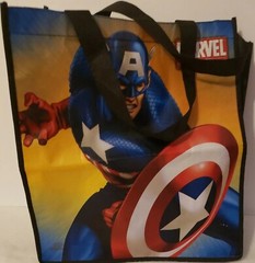 Marvel Universe Captain America Tall, Reusable, Shopping Tote Eco 15 inch