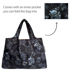 Wrapables Large & Small Foldable Tote Nylon Reusable Grocery Bags, Set of 2