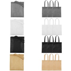 Fun Express Medium Neutral Color Nonwoven Tote Bags Assortment – 10″ x 12″, 12 P