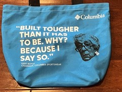 Columbia Sportswear Gert Boyle Built Tougher Than It Has To Be 19″x15″ Tote Bag