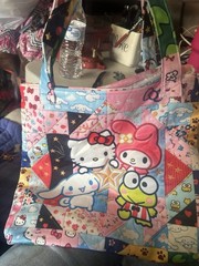 Hello Kitty Reuseable Shopping Tote Beach Diaper Bag Friends My Melody Zippered