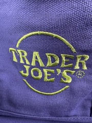 NEW W TAGS Trader Joe’s Mini Canvas Tote Bag, Purple Not in stores SO CUTE!